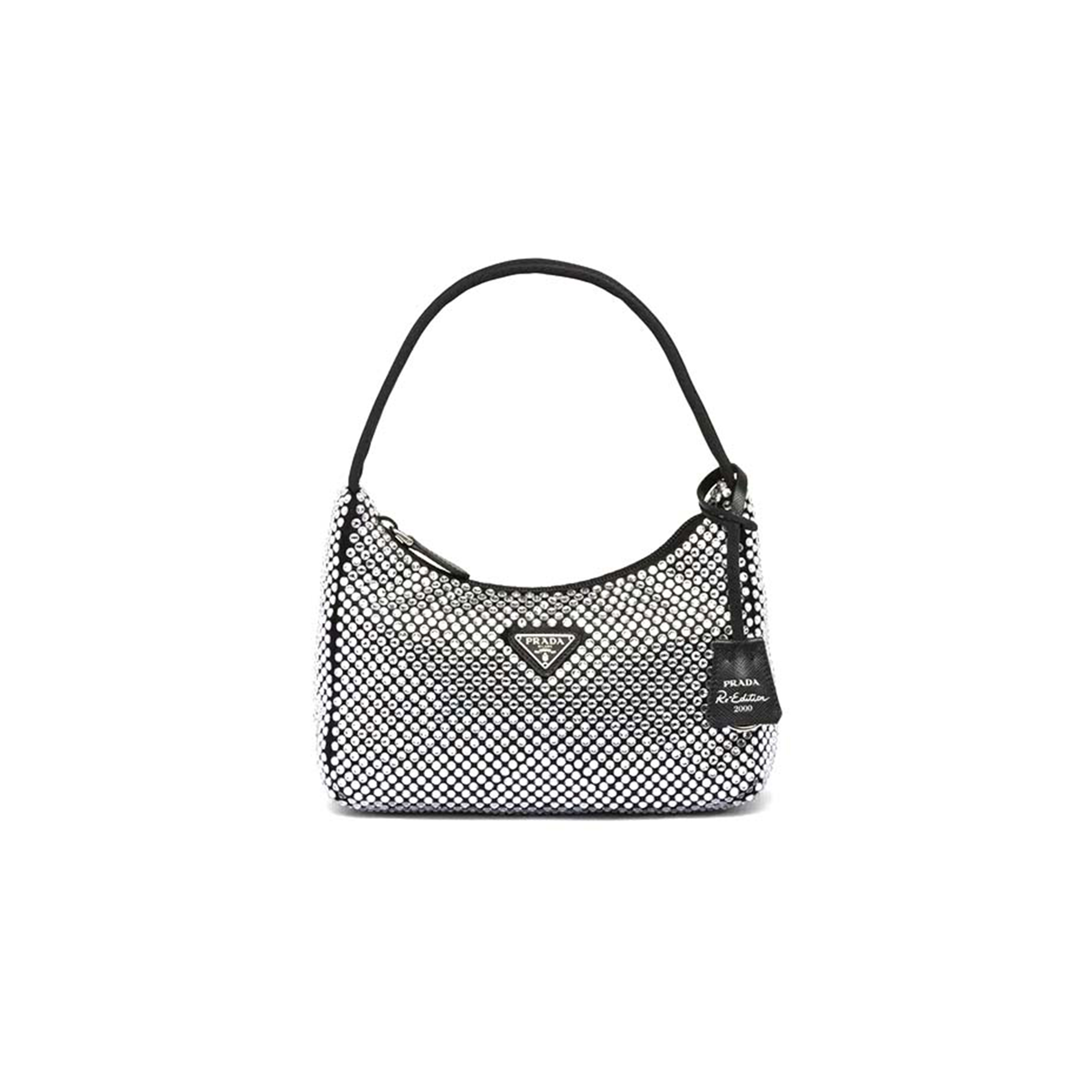 PRADA RE-EDITION SATIN MINI BAG WITH CRYSTALS 1NE515 (22*17*6cm)
